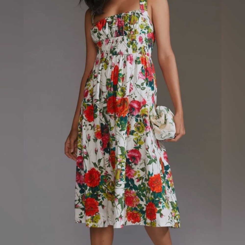 Anthropologie floral garden dress